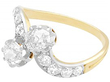 Antique Diamond yellow gold twist Ring