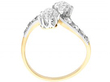 setting of Antique Diamond Twist Ring