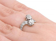 Antique Diamond Twist Ring on finger