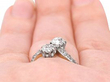 Antique Diamond Twist Ring on hand