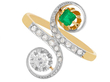 Antique Emerald and Diamond Ring in Gold