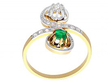 Antique Emerald and Diamond Ring