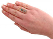 Antique Emerald and Diamond Ring in Gold Wearing