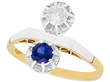 1950s Sapphrie and Diamond Ring