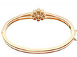 Rose Gold Bangle with Diamonds back