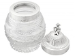 Sterling Silver and Cut Glass Tea Caddy Open