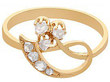 Small Antique Diamond Ring in Gold French 