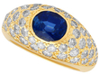 Oval Cut Sapphire and Diamond Ring