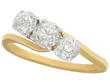 Diamond trilogy ring yellow gold