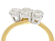 yellow gold diamond three stone ring