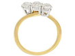 2 carat diamond trilogy ring