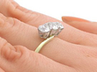 diamond trilogy ring on hand