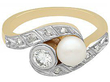 Antique Pearl and Diamond Twist Ring