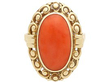 1930s Antique Coral Ring 