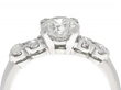 Vintage Diamond and Platinum Engagement Ring