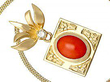 Vintage Coral & Gold Pendant