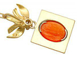 Coral & Gold Pendant Reverse