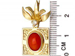 Coral & Gold Pendant Ruler