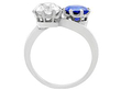 Blue Sapphire and Diamond Twist Cocktail Ring