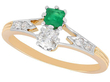 Emerald & Diamond Ring Antique
