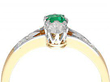 Emerald & Diamond Ring Antique