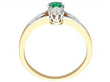 Emerald & Diamond Ring Antique
