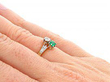 Emerald & Diamond Ring Antique
