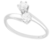 Diamond Twist Ring White Gold