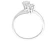 Diamond Twist Ring White Gold Vintage 