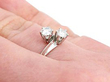 Diamond Twist Ring White Gold Hand Wearing