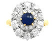 Antique Sapphire & Diamond Cocktail Ring