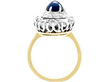 Diamond Sapphire Cluster Ring