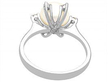 Cultured Pearl Ring in White Gold