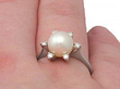 Cultured Pearl Ring Wearing Finger