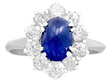 18ct white gold sapphire cluster ring