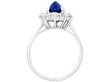 sapphire cluster ring with diamonds