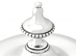 silver glass claret jug close up