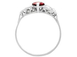 garnet and ring in platinum