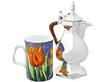 Antique Cafe Au Lait Set