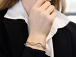 antique ruby bracelet on wrist