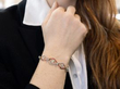 ruby and diamond bracelet on wrist