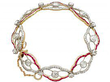 Antique Ruby and Diamond Bracelet full circle
