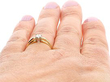 Yellow Gold Solitaire Ring Wearing