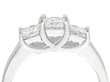 Princess Cut Trilogy Ring