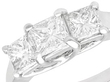 Vintage Princess Cut Trilogy Ring