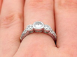 Vintage White Gold Trilogy Ring