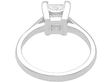 Princess Cut Solitaire Ring Platinum