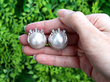 Mabe Pearl Earrings in White Gold
