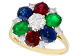 Gemstone Diamond Cluster Ring