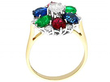Gemstone Diamond Cluster Ring